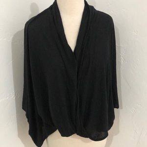 Helmut Lang Loose Wrap Top Black Size S